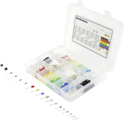 Barthelme LED-assortiment Rood, Blauw, Groen, Geel, Koud-wit, Warm-wit Rond 3 mm, 5 mm 120 mcd, 800 mcd, 2000 mcd, 1400