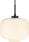Dyberg Larsen Arp - Hanglamp E27 25 X 32 Cm Opaal Wit/Zwart