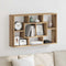 vidaXL - Wandschap - 85x16x52,5 - cm - bewerkt - hout - artisanaal - eikenkleurig