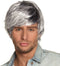 Boland Pruik Tyler zwart/wit Grijs - Steil - Kort - Mannen - - 60's & 70's - Hippie & Flower Power