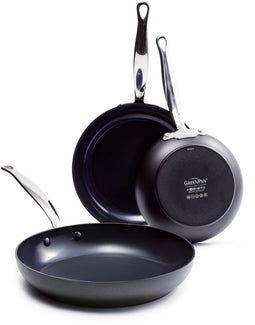 GreenPan Barcelona Infinity Pro - Braadpannenset - 3 delig - Keramisch - Zwart (3 stuks)