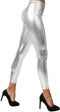 dressforfun - Metallic legging - Elastische boord met franjes - Zilver XXL
