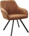 MONEE - Eetkamerstoel - Bruin - Polyester