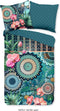 HIP Valdez - Dekbedovertrek - Katoensatijn - Petrol - (135x200 cm)
