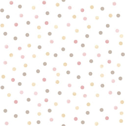 Noordwand - Behang - Mondo - baby - Confetti - Dots - roze/wit/bruin
