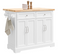SoBuy FKW71-III-WN - Keukentrolley - Uittrekbare lades en werkblad 115x46/71x92 cm - Wit