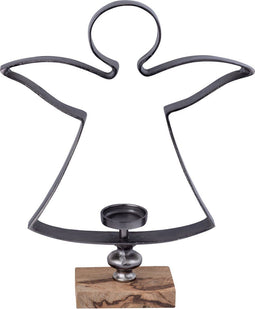 PTMD Windlicht Kennedi - 50x12x62 cm - Hout - Zwart