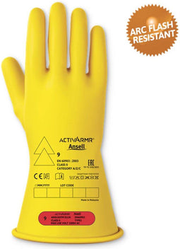 Ansell ActivArmr RIG011Y090 Natuurlatex Elektricienhandschoen Maat (handschoen): 9 EN 21420:2020, EN 60903 1 paar