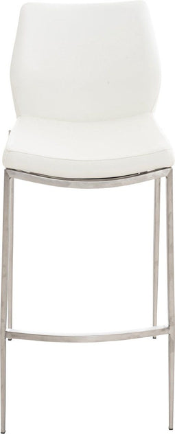 Barkruk Stavanger Kunstleer Mat geborsteld RVS frame, Zwart