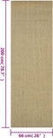 vidaXL - Vloerkleed - 66x200 - cm - natuurlijk - sisal - groen