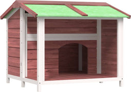 vidaXL - Hondenhok - 96x87x80,5 - cm - massief - grenenhout - mokkakleurig