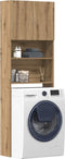 vidaXL - Wasmachinekast - 64x24x190 - cm - bewerkt - hout - artisanaal - eikenkleur