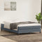 vidaXL - Boxspring - zonder - matras - fluweel - donkergrijs - 160x220 - cm