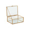 Doos-Juwelenkistje Home ESPRIT Gouden Metaal Kristal 14 X 10,3 X 5,8 cm