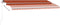 vidaXL - Luifel - handmatig - uittrekbaar - met - LED - 400x300 - cm - oranje - en - bruin
