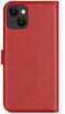 Selencia iPhone 13 - Echt Lederen Bookcase - Ruimte voor 3 pasjes - Rood