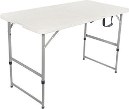 BRASQ Inklapbare Vouwtafel - Campingtafel - 120x60x74cm - Weerbestendig - Wit