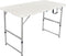 BRASQ Inklapbare Vouwtafel - Campingtafel - 120x60x74cm - Weerbestendig - Wit