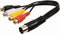 DIN-Audiokabel - DIN 5-Pins Male - 4x RCA Female - Vernikkeld - 0.20 m - Rond - PVC - Zwart - Envelop
