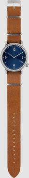 Komono Magnus II Blue Cognac horloge dames en heren - bruin - messing