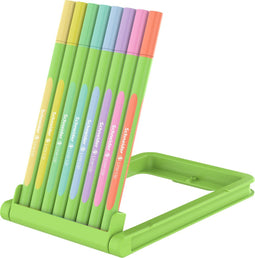 Schneider fineliner - Line-Up – lijnbreedte 0,4mm - pastel - verstelbare pencilcase 8 stuks - S-191088