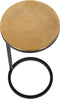 Atmooz - Bijzettafel Cooper - Rond - 65cm hoog - 25cm diameter - Zwart Metaal - Binnen - Interieur