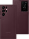 Samsung Smart Clear View Hoesje - Samsung Galaxy S22 Ultra - Burgundy