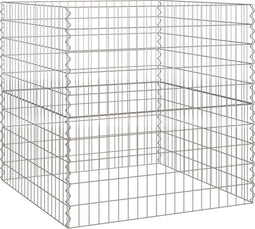 vidaXL - Tuincomposter - 100x100x100 - cm - van - Gegalvaniseerd - Staal - - - Vierkant