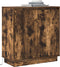 vidaXL - Dressoir - met - LED, - Gerookt - Eiken, - 71x34,5x75 - cm, - Geengineerd - Hout