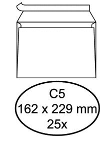 Quantore - Envelop bank c5 162x229 80gr zk wt | 20 stuks