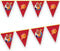 Vlaggenlijn Sinterklaas - Sinterklaas decoratie - Versiering - 10 meter - rood