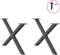 vidaXL - Salontafelpoten - 2 - st - X-vormig - 70x(42-43) - cm - staal - antraciet