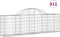 vidaXL - Schanskorven - 11 - st - gewelfd - 200x30x60/80 - cm - gegalvaniseerd - ijzer