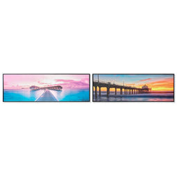 Schilderij DKD Home Decor S3018021 Mediterrane Zon (140 x 3,5 x 45 cm) (2 Stuks)