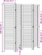 vidaXL - Kamerscherm - met - 4 - panelen - massief - paulowniahout - zwart