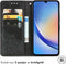 iMoshion Hoesje Geschikt voor Samsung Galaxy A35 Hoesje Met Pasjeshouder - iMoshion Mandala Bookcase - Zwart