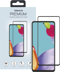 Selencia Gehard Glas Premium Screenprotector - Samsung Galaxy A52(s) (5G/4G) / A53 - 9H gehard glas - Zwart