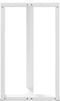 vidaXL - Bartafelpoten - 2 - st - T-vormig - 60x35x(100-101) - cm - staal - wit