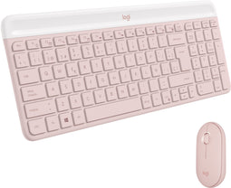 Logitech MK470 - Draadloos Toetsenbord en Muis Combo - Qwerty ES - Roze