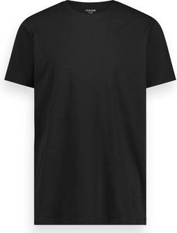 LEBASQ - Miles' T-shirt voor heren - Crew Neck - Extra lang - Zwart - L (3-pack)