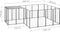 vidaXL - Hondenkennel - 8,47 - m² - staal - zilverkleurig
