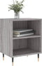 vidaXL - Nachtkastje - 40x30x50 - cm - bewerkt - hout - grijs - sonoma - eikenkleurig