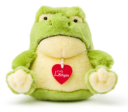 Lumpin Bernard - Kikker knuffel 18 cm - Zacht met rood hart
