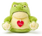 Lumpin Bernard - Kikker knuffel 18 cm - Zacht met rood hart