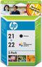 HP 21/22 - Inktcartridge - Zwart en Kleur - (2 stuks)