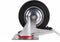 Benson Zwenkwiel met rem - Ø 160 mm - Draaglast 130 kg - Slijtvast rubber - Verzinkt staal
