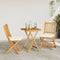 vidaXL - 3-delige - bistro - set - voor - in - de - tuin - - - Massief - acaciahout