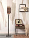 GOOD&MOJO Vloerlamp Bhutan - Zwart/Bamboe - 20x20x145cm - - Staande lampen voor Woonkamer - Slaapkamer