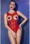 CHILIROSE - CR4620 RED BODYSUIT L