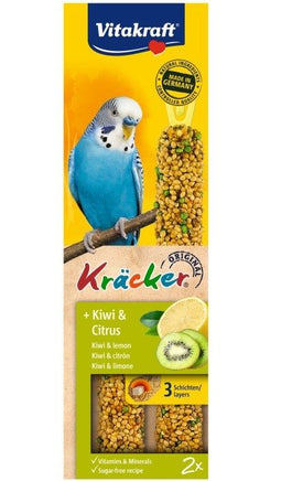 VITAKRAFT Kräcker Kiwi with citrus - lekkernijen voor grasparkiet - 2 st.